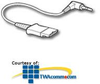 Plantronics Adapter Cable QD to 2.5mm Jack - 43446-02 - TelephoneStuff.com