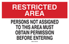 Admittance Sign - 40752 - Brady Corporation
