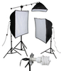 KSB-1250 ECONOMY SOFTBOX LIGHT KIT: 1250 WATT 2-LIGHT SOFTBOX LIGHT KIT - 408087 - Smith-Victor Corporation