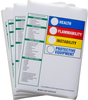 Brady B-235 Black / Blue / Green / Red / Yellow on White Rectangle Paper Right-To-Know / Compliance Label - 7 1/4 in Width - 10 in Height - Printed Text = HEALTH / FLAMMABILITY / INSTABILITY / PROTECT -- 754476-60337 - Image