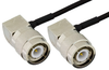 TNC Male Right Angle to TNC Male Right Angle Semi-Flexible Precision Cable 6 Inch Length Using PE-SR405FLJ Coax, LF Solder, RoHS - PE39486-6 - Pasternack