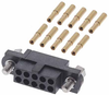 5+5 Pos. Female DIL 22 AWG Cable Conn. Kit, Jackscrews - M80-4601005 - Harwin Plc