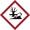 Brady B-235 Black / Red on White Diamond Paper Hazardous Material Label - 1 in Width - 1 in Height - 118918 -- 754473-66159 - Image