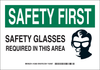 Brady B-401 Polystyrene Rectangle White Personal Protection Equipment (PPE) Sign - 14 in Width x 10 in Height - TEXT: SAFETY FIRST - 123831 - 754473-79515 - R. S. Hughes Company, Inc.