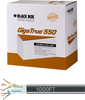 1,000Ft CAT6 Solid Bulk Cable 550-MHZ UTP Black CMR PVC, Box -- EYN880A-PB-1000 - Image
