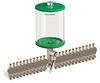 Green Color Key, Clear View Multiple Feed Electro Lubricator, 1/2 gal Acrylic Reservoir, 23 Feeds, 1/8