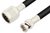 75 Ohm N Male to 75 Ohm BNC Male Cable 48 Inch Length Using 75 Ohm RG6 Coax - PE3341-48 - Pasternack