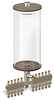 Clear View Multiple Feed Manual Lubricator, 1 gal Acrylic Reservoir, 11 Feeds, 1/4” OD Tube Outlets - B4463-128AB111W - Oil-Rite Corp.