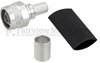 N Male (Plug) Connector for LMR-400 Cable, Crimp/Non-Solder Contact, Tri-Metal Plated Brass Body, Length 1.496 In -- EZ-400-NMH-X