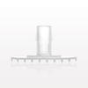 Bag Port Flange with Ribbed Base, Barbed, Natural - 61580 - Qosina Corp.