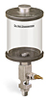 Clear View Single Feed Manual Lubricator, 1 pt Acrylic Reservoir, 1/4” Male NPT - B4461-016AB2W - Oil-Rite Corp.
