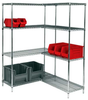 Storage Shelving with Bins - WR54-1836C - Simplastics