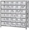 Storage Shelving with Bins - 1239-102CL - Simplastics