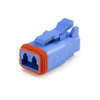 Amphenol Sine Systems AT06-2S-BLU 2-Way Connector Plug, DT06-2S Compatible, Blue - 39831 - Waytek, Inc.
