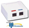 Siemon 2 Port SM Surface Mount Box - Pre-Assembled - SM2-5-A4-02 - TelephoneStuff.com