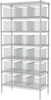 Akro-Mils Akro-Grid 2000 lb Adjustable Clear Chrome Steel Open Adjustable Fixed Shelving System - 18 Bins - 2000 lb Total Capacity - AWS183633168SC - AWS183633168SC - R. S. Hughes Company, Inc.