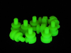 UV Brite Green Nylon Thumbscrews- Bag of 10 - 70115 - Xoxide