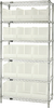 Storage Shelving with Bins - WR6-260CL - Simplastics