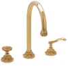 Acanthus Deck Mount Tub Set with Gooseneck Spout: N&ordm; 13104 with Round Knobs - 13104 - P. E. Guerin