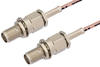 SMA Female Bulkhead to SMA Female Bulkhead Cable 24 Inch Length Using RG178 Coax - PE33084-24 - Pasternack