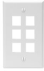 QuickPort Wallplates - 41080-6WP - Leviton Manufacturing
