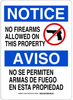 Brady B-401 High Impact Polystyrene Rectangle White Weapon Control Sign - 7 in Width x 10 in Height - 125044 - 754473-72664 - R. S. Hughes Company, Inc.