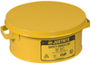 Justrite Yellow 1 gal Safety Can - 4.5 in Height - 9.375 in Overall Diameter - 697841-00319 - 697841-00319 - R. S. Hughes Company, Inc.