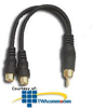 Leviton RCA Y Adapter, 1 RCA Plug to 2 RCA Jacks - C5405 - TelephoneStuff.com