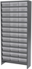 Akro-Mils 6500 lb Adjustable Gray Powder Coated Steel 22 ga Enclosed Adjustable Fixed Shelving System - 36 Bins - 6500 lb Total Capacity - ASC1279112 CLEAR -- ASC1279112 CLEAR - Image