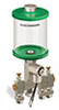 Green Color Key, Clear View Multiple Feed Electro Lubricator, 1 pt Acrylic Reservoir, 3 Feeds, 1/8