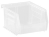 5 3/8x4 1/8x3 od stacking bins-clear - 53913 - U.S. Plastic Corporation