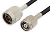 N Male to Reverse Polarity TNC Male Cable 48 Inch Length Using RG223 Coax - PE35245-48 - Pasternack