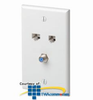 Leviton Quickplate with 1 Data Port, 1 Phone, and 1.. - 5EA20-S3 - TelephoneStuff.com