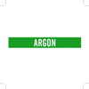 Brady B-946 White on Green Vinyl Self-Adhesive Pipe Marker - 2 1/4 in Height - 2 in Character Height - 14 in Length - Printed Msg = ARGON - 7015-1 - 754476-90008 - R. S. Hughes Company, Inc.