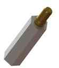 Male To Female Standoff - Hexagonal, Insulator, Nylon/Brass -- HSM4-8-32-2 - Image