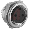 connector,circular din,female panel recept,front mt,2 silver-pltd solder contact - 70013379 - Allied Electronics, Inc.