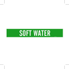 Brady B-946 White on Green Vinyl Self-Adhesive Pipe Marker - 4 in Height - 3 1/2 in Character Height - 24 in Length - Printed Msg = SOFT WATER - 7265-1HV - 754476-81403 - R. S. Hughes Company, Inc.