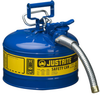 Justrite Accuflow Blue Steel 2 1/2 gal Safety Can - 12 in Height - 11 3/4 in Overall Diameter - 697841-14064 - 697841-14064 - R. S. Hughes Company, Inc.