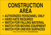 Brady B-302 Polyester Rectangle Yellow Construction Site Sign - 10 in Width x 7 in Height - Laminated - 126848 - 754473-75059 - R. S. Hughes Company, Inc.