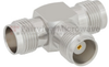 TNC T Adapter Female (Jack)-Female (Jack)-Female (Jack), Nickel Plated Brass Body - FMAD1153 - Fairview Microwave Inc.
