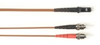 1-m, ST-MTRJ, 50-Micron, Multimode, Plenum, Brown Fiber Optic Cable -- FOCMP50-001M-STMT-BR - Image