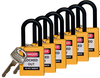 Yellow Nylon Shackle Safety Padlocks - 123354 - Brady Corporation