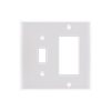 2-Gang 1 Toggle & 1 Decorative Combination Wall Plates, Thermoplastic Standard Size Glossy Finish - 3051 - Suzhou Ele Mfg Co., Ltd.