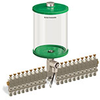 Green Color Key, Clear View Multiple Feed Electro Lubricator, 1/2 gal Acrylic Reservoir, 19 Feeds, 1/4” OD Tube Outlets, 120V/60Hz - B5162-064AB1912061GW - Oil-Rite Corp.