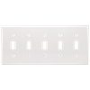 5-Gang Toggle Wall Plates, Thermoplastic Standard Size Glossy Finish - 3015 - Suzhou Ele Mfg Co., Ltd.
