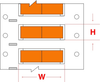 Brady Permasleeve B-342 Orange Polyolefin Thermal Transfer Die-Cut Thermal Transfer Printer Sleeve - 1 in Width - 0.333 in Min Wire Dia to 0.95 in Max Wire Dia - Single-Side Printable - PS-1000-2-OR-2 - 662820-98906 - R. S. Hughes Company, Inc.