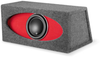 Enclosed Subwoofer System with Single 10W7-3 Subwoofer Driver, Dark Gray / Red Carpet (750 W, 3 &Icirc;&copy;) - Ported Enclosure -- HO110R-W7 - Image