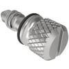 Fast Lead Screw, Small Size, Knurled, 3.4mm  Max. Outer Panel, Steel, Zinc Plate, Bright chromate - 09-13-304-11 - Southco