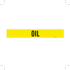 Brady B-946 Black on Yellow Vinyl Self-Adhesive Pipe Marker - 2 1/4 in Height - 2 in Character Height - 14 in Length - Printed Msg = OIL - 7204-1 - 754476-93145 - R. S. Hughes Company, Inc.