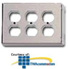 Leviton Urea 3 Gang Double Receptacle Wallplate - 86030 - TelephoneStuff.com